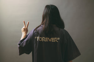"Forever" Fade-away SS Tee - Black