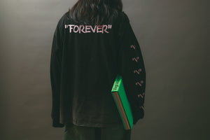 "Forever" Fade-away LS Tee - Black