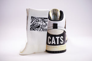 Black cats Socks - Cream Black