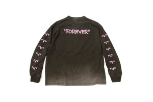 "Forever" Fade-away LS Tee - Black